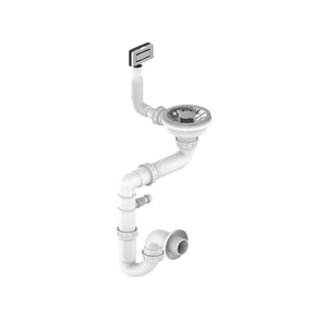 Gamma Egymedencés Szifon Acél Mosogatóhoz - Manuális, Inox