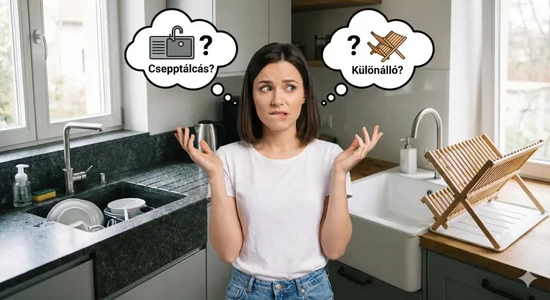 Csepptálcás mosogató vagy mosogató csepegtető külön? Melyik a jobb választás a konyhádba?