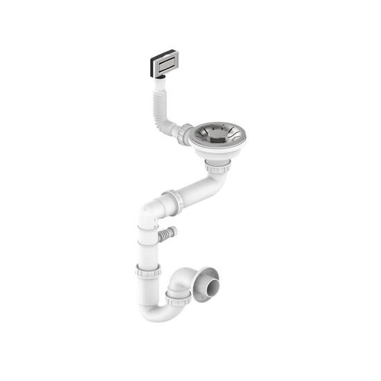 Gamma Egymedencés Szifon Acél Mosogatóhoz - Manuális, Inox