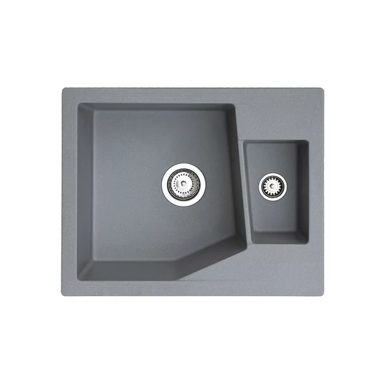 Linea M 1.5D Metalac Xgranit Gránit Mosogatótálca - Extra mély, Egymedencés, Grafit