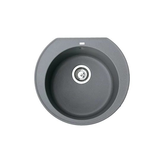 Omega Metalac Xgranit Gránit Mosogatótálca - Extra mély, Egymedencés, Kerek, Grafit