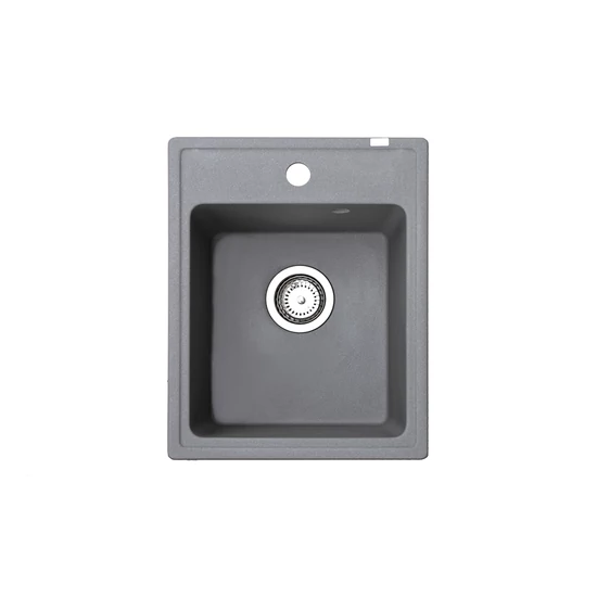 Quadro 40 Metalac Xgranit Gránit Mosogatótálca - Extra mély, Egymedencés, Négyzet, Grafit