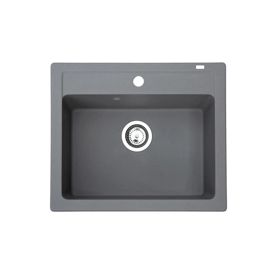 Quadro 60 Metalac Xgranit Gránit Mosogatótálca - Extra mély, Egymedencés, Négyzet, Grafit