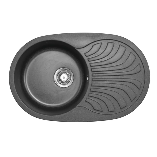 Venera Plus Metalac Xgranit Gránit Mosogatótálca - Csepegtetőtálcás, Szemcsés Fekete