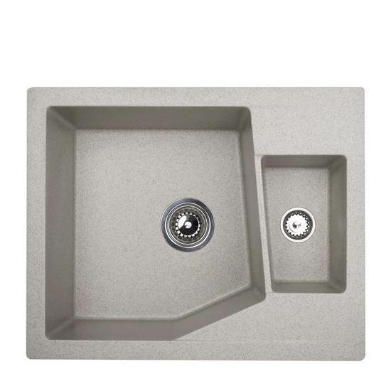 Linea M 1.5D Metalac Xgranit Gránit Mosogatótálca - Extra mély, Egymedencés, Bézs
