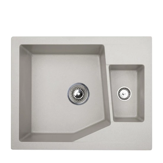 Linea M 1.5D Metalac Xgranit Gránit Mosogatótálca - Extra mély, Egymedencés, Szürke