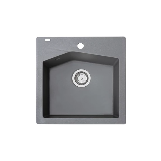 Linea 50 Metalac Xgranit Gránit Mosogatótálca Extra mély, Egymedencés, Négyzet, Grafit