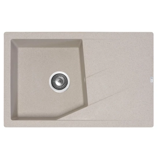 Linea Plus Metalac Xgranit Gránit Mosogatótálca - Extra mély, Csepegtetőtálcás, Bézs