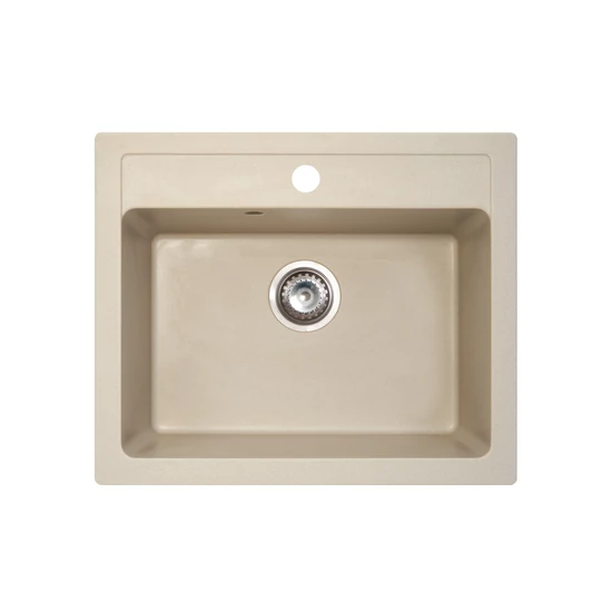 Quadro 60 Metalac Xgranit Gránit Mosogatótálca - Extra mély, Egymedencés, Négyzet, Pezsgő