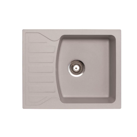 Quadro M Metalac Xgranit Gránit Mosogatótálca - Extra mély, Csepegtetőtálcás, Szürke