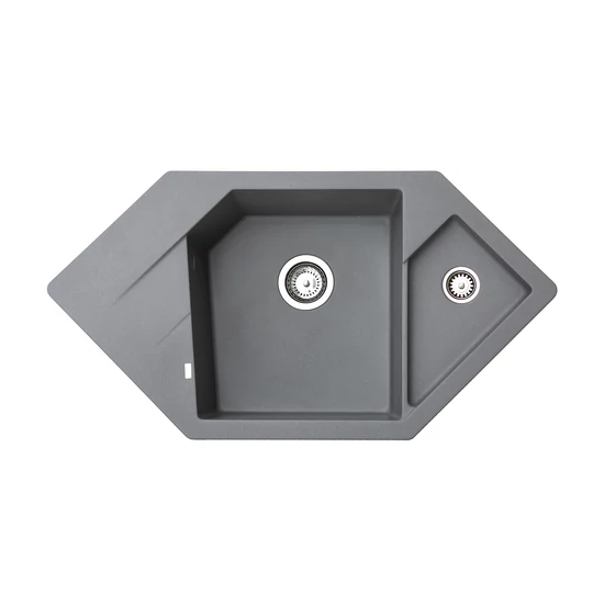 Diamond Metalac Xgranit Gránit Sarok Mosogatótálca Design, Grafit
