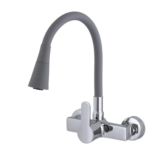 Gamma Flex 3000 Fali Mosogató Csaptelep - Rugalmas, Szürke
