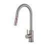 Kép 1/5 - Gamma Taru II. Mosogató Csaptelep Kihúzható, Zuhanyfejes, Inox
