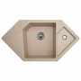 Kép 1/3 - Diamond Metalac Xgranit Gránit Sarok Mosogatótálca - Design, Pezsgő