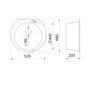 Kép 3/3 - Omega Metalac Xgranit Gránit Mosogatótálca - Extra mély, Egymedencés, Kerek, Szürke