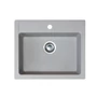 Kép 1/3 - Quadro 60 Metalac Xgranit Gránit Mosogatótálca - Extra mély, Egymedencés, Négyzet, Szürke