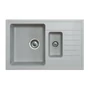 Kép 1/3 - Quadro Plus 1.5D Metalac Xgranit Gránit Mosogatótálca - Extra mély, Csepegtetőtálcás, Design, Szürke