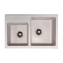 Kép 1/3 - Quadro Plus 2D Metalac Xgranit Gránit Mosogatótálca - Extra mély, Kétmedencés, Bézs