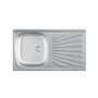 Kép 1/3 - Metalac Luna Flex 1D 60 Csepegtetőtálcás Inox Mosogató