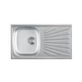 Kép 1/3 - Luna Flex 1D 90 Csepegtetőtálcás Inox Mosogató