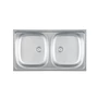 Kép 1/3 - Luna Flex 2D 60 Kétmedencés Inox Mosogató