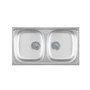 Kép 1/3 - Luna Flex 2D 90 Kétmedencés Inox Mosogató