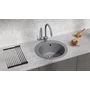 Kép 2/3 - Ulgran U-405-342 Kerek Gránit Mosogató Design Kép | Grafit Szürke