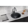 Kép 2/3 - Ulgran U-405-343 Kerek Gránit Mosogató Design Kép | Antracit
