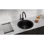 Kép 2/3 - Ulgran U-405-344 Kerek Gránit Mosogató Design Kép | Matt Fekete