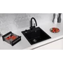 Kép 2/4 - Ulgran U-406-308 Gránit Mosogatótálca Design Kép - Szemcsés Fekete 1