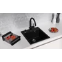 Kép 2/3 - Ulgran U-406-344 Gránit Mosogatótálca Design Kép - Matt Fekete 1