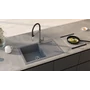 Kép 2/3 - Ulgran U-507-342 Grafit Csepegtetőtálcás Gránit Mosogató Design Kép